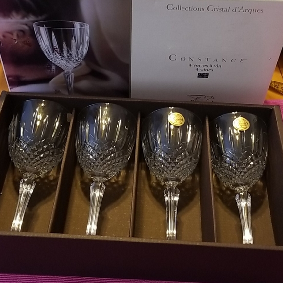 Crystal d'Arques Other - NWT French Crystal Wine Glasses set of 4